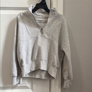 Gray Abercrombie kids 7/8 Quarter-Zip Sweatshirt